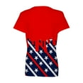 thumbnail image 5 of OAVQHLG3B 4th of July Outfits for Women American Flag T Shirt Summer Tops for Women Tops Printe Casual Loose Fit Tee Shirts Blouse Print V-neck Shirt, 5 of 5