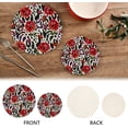 thumbnail image 3 of SKYSONIC Vintage Leopard Skin Flowers Pot Holders Trivets, 2 Pcs Heat Resistant Trivets, Cotton Thread Weave Mats for Hot Pads Pans Pot Bowl Teapot for Kitchen Decor, 3 of 7
