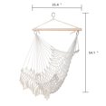 thumbnail image 3 of UBesGoo Cotton Rope Hammock Chair Sling With Tassel Beige, 3 of 8