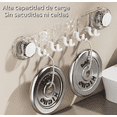 thumbnail image 2 of Ganchos de pared genéricos de plástico ABS, 5 ganchos, blancos, montaje con ventosa sin taladro, ahorran espacio, extraíbles, ganchos minimalistas para toallas de baño.（Transparente）, 2 of 7