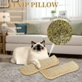 thumbnail image 2 of Cotton Rope Catnip Pillow for Cats with Durable Fabric and Calming Scent in Beige, 2 of 7