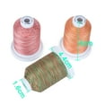 thumbnail image 3 of New brothread 16 Variegated Colors 100% Mercerized Cotton Thread 30WT 600M(660Y), 3 of 7