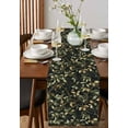 thumbnail image 2 of Green Leaves Branches Burlap Cotton Table Runner 13x120 Inches Long, Farmhouse Vintage Botanical Farmhouse Table Runners, Outdoor Dining Tablecloths Decor for Baby Shower/Party/Wedding, 2 of 6