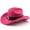 Hot Pink, variant on EliteGoogv Unisex Wool Fedora Hat Wide Brim Curved Brim Retro Western Style For Men Women Autumn Winter Casual British Jazz Sun Protection Cap Headwear