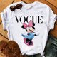 thumbnail image 1 of Minnie Mouse camiseta niñas mujeres Kawaii Top dibujos animados gráfico camisetas divertidas Harajuku Disney camiseta moda camiseta ropa femenina Gao Jinjia LED, 1 of 2