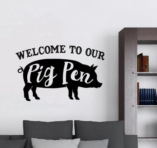 Farm Wall Decor Welcome To Our Pig Pen Entryway Wall Decals Art
