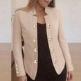 thumbnail image 5 of Wiyuqeen Women's Open Front Office Work Business Casual Lightweight Summer Crop Suit Blazer Long Sleeve Solid Blazer Coats, 5 of 10