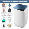 thumbnail image 5 of Giantex Full-Automatic Washing Machine, 7.7lbs Capacity Washer and Spinner Combo w/Built-in Barrel Light, Drain Pump & Long Hose, Compact Laundry Washer for Small Spac/RV/Dorm (Blue), 5 of 10
