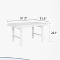 thumbnail image 2 of Superjoe 51" Rust-proof Aluminum Outdoor Dining Table, White, 2 of 7