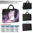 thumbnail image 6 of YFYANG 13 inch Universal Laptop Bag Oxford Cloth Laptop Sleeve, Multi-functional Purple Abstract Watercolor Galaxy Pattern Notebook Computer Messenger Bag Handbag, 6 of 8