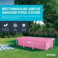 thumbnail image 2 of INTEX 8.5ft x 5.3ft Rectangular Outdoor Backyard Swimming Pool Debris Cover, Pink, 2 of 6