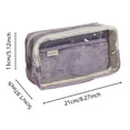 thumbnail image 3 of Estuche transparente Quinlirra multicapa de gran capacidad para estudiantes de secundaria y preparatoria. Ofertas del día. Liquidación., 3 of 8