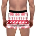 thumbnail image 4 of Mens Christmas Underwear Funny Novelty Holiday Boxers Briefs Sofy Comfy Cartoon Printed Underpants Men Lingerie, B08 Watermelon Red, Size XXL, 4 of 6