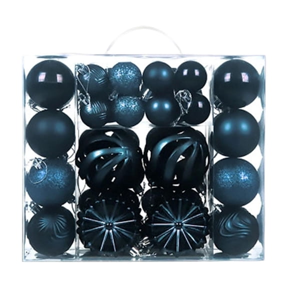 Kuntesetty 48 Pieces Christmas Ball Ornaments Christmas Baubles for Anniversaries Party Navy blue