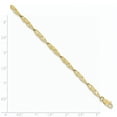 thumbnail image 2 of 10K Yellow Gold Solid Polished Open Back Flower & Leaf Bracelet, 2 of 5