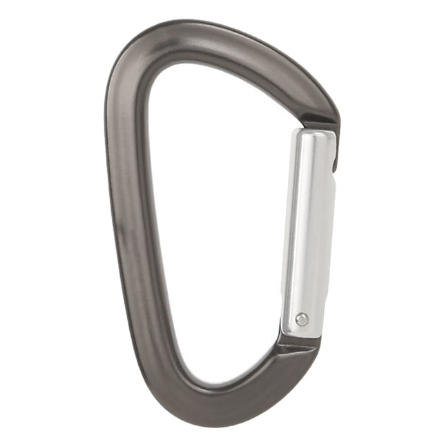 Carabiner Clip Climbing Safety Lock Aluminium Alloy D Shaped for Hammock Keychain Grey Body Silver Rod Quick Release