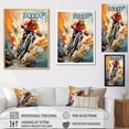 thumbnail image 4 of Designart "Abstracted Trails on a Bicycle I" Bicycle Floater Framed Wall Art Print, 4 of 7
