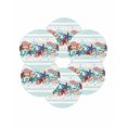 thumbnail image 7 of 15 Inch Round Placemats Set of 6, Teal Green Starfish Non Slip Heat Insulation PP Table Mats, Summer Coral Beach Conch Coastal Washable Place Mats for Kitchen Dining Party Table Decor, 7 of 7