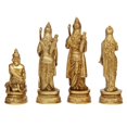thumbnail image 4 of Brass World Ram Darbar Brass Statue Shree Ram Ji Sita Laxman Hanuman Home Office Décor Puja Idol Murti for Mandir Temple Gift Height 9 Inches., 4 of 4