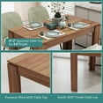 thumbnail image 4 of Homy Casa Rustic Dining Table for 4, American Vintage Style with Grooved Tabletop, Engineered Wood, Perfect for Dining Room, Kitchen, Restaurant, 4 of 9