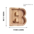thumbnail image 2 of Xecvkr Personalized Wooden Name Money Box Deposit Bank with 26 English Letters for Kids Savings Educational Gift Home Desk Decoration, 2 of 6