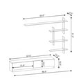thumbnail image 2 of Modern TV Stand for TVs up to 75", White Finish, 2 of 5