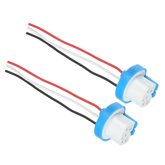 Unique Bargains 2 Pcs Universal 9004 9007 Car Halogen Bulb Socket Auto Light Wiring Harness Connector Pigtail Plug