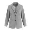 thumbnail image 7 of Cmfcve Womens Corduroy Blazer Fall Winter Dressy Casual Suit Jackets Long Sleeve Button Down Loose Fit Blazer Coat, 7 of 7