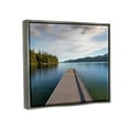 thumbnail image 3 of Soothing Lake Dock Mountains Landscape Photograph Luster Gray Framed Art Print Wall Art, 3 of 6