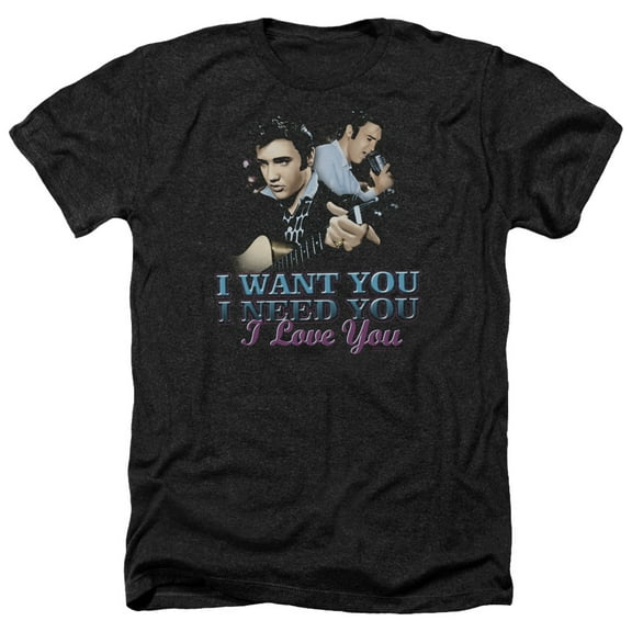 Elvis Presley - I Want You - Heather Short Sleeve Shirt - Small