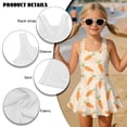 thumbnail image 4 of DISNIMO Girl Swimsuits Carrot Print One-Piece Swimwear with Skirt Quick Dry Bathing Suit Sleeveless Breathable Swim Dress for Kids Girls, 4 of 8
