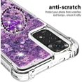 thumbnail image 2 of for Xiaomi Redmi Note 11 4G Glitter Case with Ring Holder, Bling Sparkle Floating Liquid Soft TPU Cushion Fashion Clear Case Cover for Xiaomi Redmi Note 11 4G/Redmi Note 11S  Purple, 2 of 14