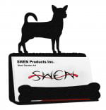 SWEN Products BULL TERRIER Dog Black Metal Business Card Holder 