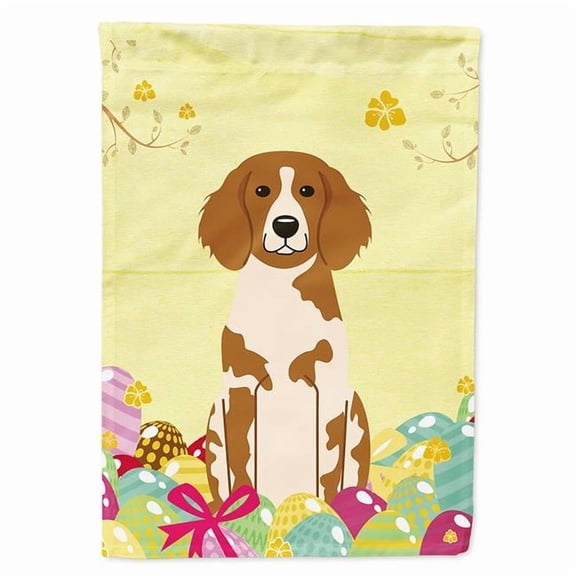 Easter Eggs Brittany Spaniel Garden Flag