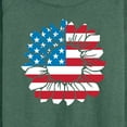 thumbnail image 3 of Instant Message - American Flag Sunflower  - Women's Lightweight French Terry Long Sleeve Shirt, 3 of 6