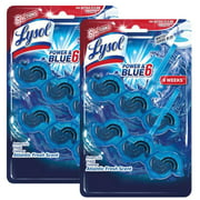 Lysol Automatic Toilet Bowl Cleaner, Power & Blue 6 (Turns Water Blue) Atlantic Fresh Scent 2ct (2 pack - 4 units total, 16 weeks)