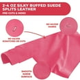 thumbnail image 6 of ELW Premium Suede Cowhide 2-4 oz 1-1.6mm - Soft Full Grain Pre-Cut Side Leather - 1-3 SQ FT 4 PCS,Pink - USA Made Silky Buffed Suede Fabric Leather for Car Upholstery, Crafts, Garments, Furniture, 6 of 9
