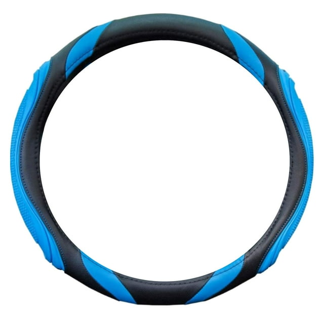 Funda universal para volante de coche, resistente al desgaste, accesorios interiores Azul negro