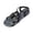 Black, variant on Women Sandals Dressy Ankle Strap Sandal Open Toe Bridal Slides Flats Summer Cute Vacation Sandals Black 36