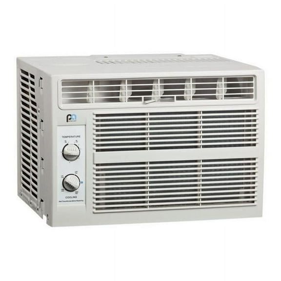 Perfect Aire 5000 BTU (5000 BTU DOE) 100-150 Sq Ft Window Air Conditioner, Light Grey