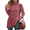 Red, variant on Womens Tunic Tops Turtleneck Long Sleeve Shirts Oversized Fall Sweaters Side Split High Low Hemline