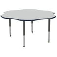 thumbnail image 4 of ECR4Kids 60in Flower Premium Thermo-Fused Adjustable Activity Table Grey/Navy/Black - Super Leg, 4 of 8