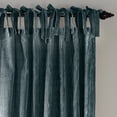 thumbnail image 3 of Elrene Home Fashions Korena Tie-Top Crushed Velvet Window Curtain, Peacock, 52" x 95", 3 of 4