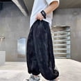 thumbnail image 2 of CONROSES Kids Boys Casual Pants Wide Leg Baggy Pant for Child Graphic Elastic Waist Cozy Jogger Trousers with Pockets, 2 of 6