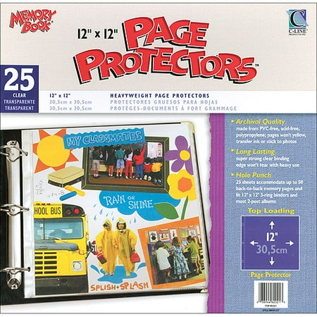 C-Line Memory Book Top-Load Page Protectors, 12" x 12"