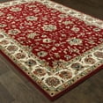 thumbnail image 2 of 9' x 12' Red Ivory Machine Woven Floral Oriental Indoor Area Rug, 2 of 3