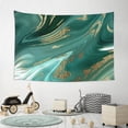 thumbnail image 6 of Easygdp Green And Gold Marble Tapestry Wall Hanging, Wall Tapestries for Bedroom Aesthetic Living Room Office Decor 60x40in, 6 of 8