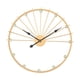 thumbnail image 2 of Reloj colgante artístico, adorno moderno, redondo, silencioso, sin tictac, para oficina, Oro, 2 of 9