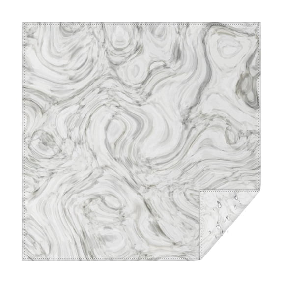 60x60in(152x152cm) Square Tablecloth, Waterproof Polyester Table Cover, Wrinkle Resistant & Washable Fabric for Dining, Kitchen, Picnic, Turquoise Marble Pattern