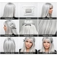 thumbnail image 2 of Gnmfd Clip‑in Seamless Bangs with Sideburns, Hand‑Woven Synthetic Hairpiece, Long Airy Fringe, 1 Pack, 2 of 6